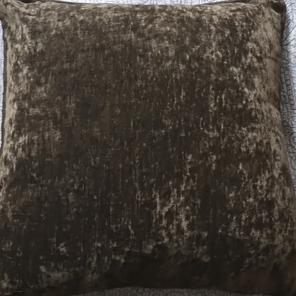 Magaschoni Home Ghost Patterned Black Velvet & Rhinestone  Halloween Pillow
